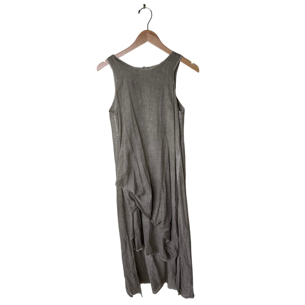 STUDIOB3 Button V Neck 1005% Cotton High Neck Tank Dress Size EU 36/38